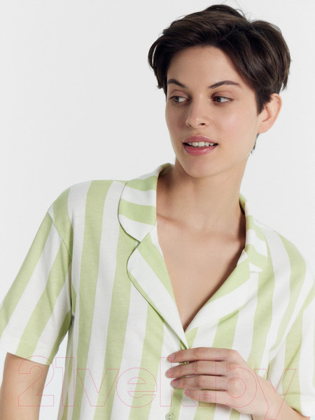 Изображение товара Пижама Mark Formelle 592553 (р.164/170-96-102, фисташковая полоска)