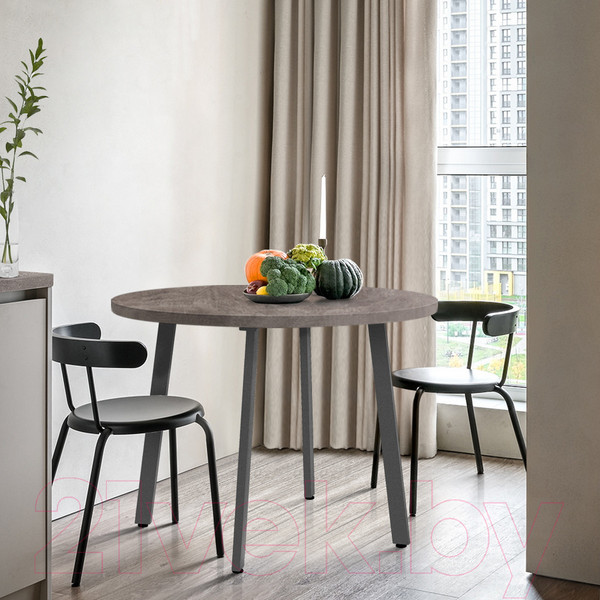 Изображение товара Обеденный стол Millwood Шанхай D110 (бетон/графит)