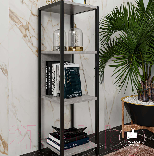 Изображение товара Стеллаж Макс Стайл СтМ-1220-F186ST9 (Egger бетон чикаго светло-серый F186 ST9)