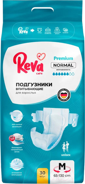 Изображение товара Подгузники для взрослых Reva Care Normal M (30шт)