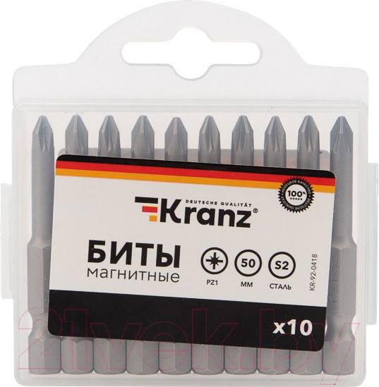 Изображение товара Набор бит Kranz KR-92-0418 (10шт)