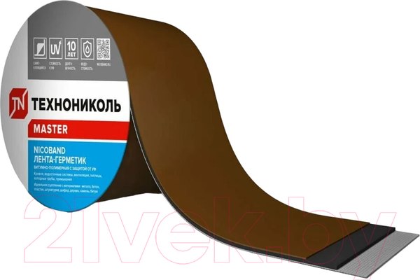 Изображение товара Гидроизоляционная лента Технониколь Самоклеящаяся Nicoband 5см (3м, коричневый)