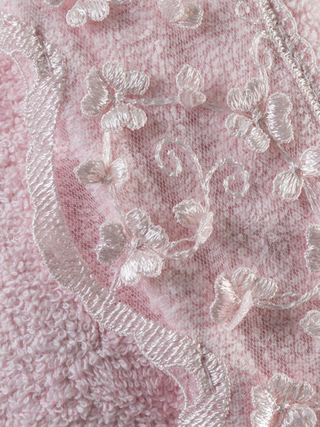 Изображение товара Халат Minteks Махровый / ТВ04-51  (р.46, светло-розовый с кружевом)