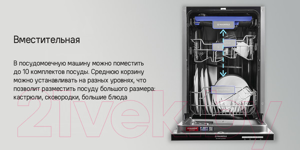 Изображение товара Посудомоечная машина Maunfeld MLP-083D Light Beam