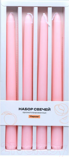 Изображение товара Набор свечей Home Line Персик / GL-P (4шт)