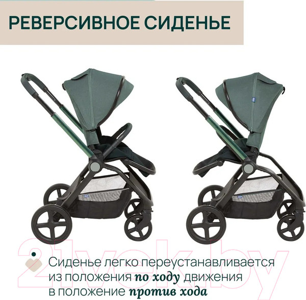 Изображение товара Детская прогулочная коляска Chicco Mysa Stroller (Jade Green)