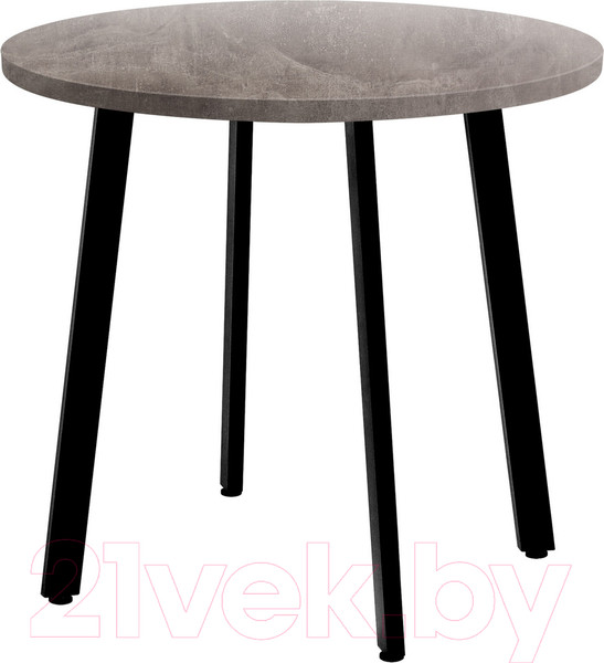 Изображение товара Обеденный стол Millwood Шанхай D90 (бетон/металл черный)