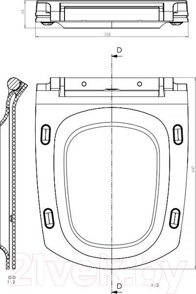 Изображение товара Сиденье для унитаза Cersanit Carina S-DS-CARINA-S-DL-t