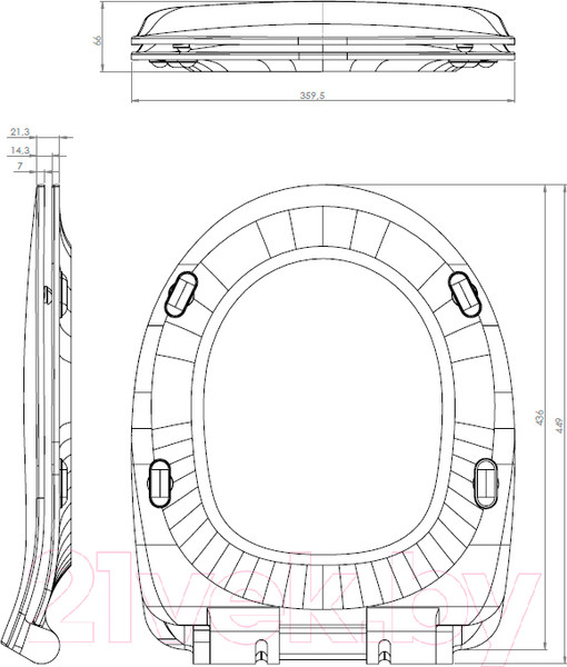 Изображение товара Сиденье для унитаза Cersanit Delfi S-DS-DELFI-S-DL-t