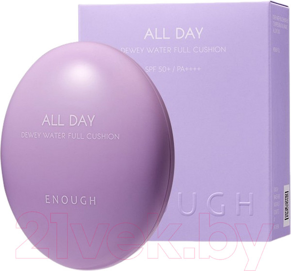 Изображение товара Кушон Enough Увлажняющий №13 All Day Dewey Water Full Cushion SPF 50+PA++++ (12г, cветло-бежевый)