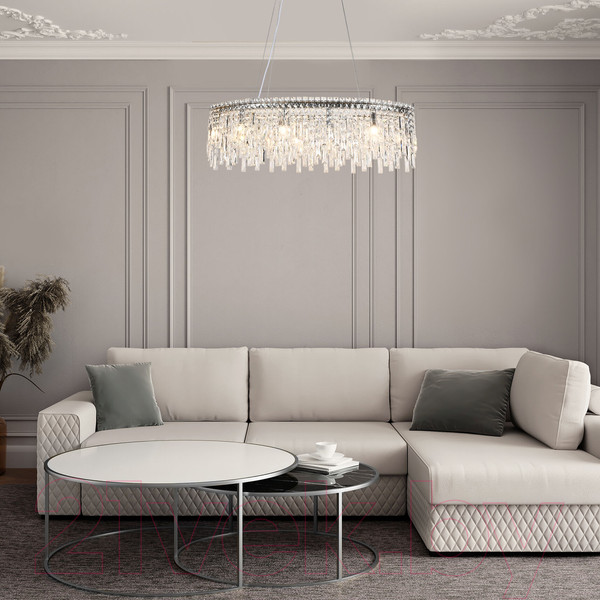 Изображение товара Люстра Евросвет 60159/10 ( хром/прозрачный хрусталь Strotskis)