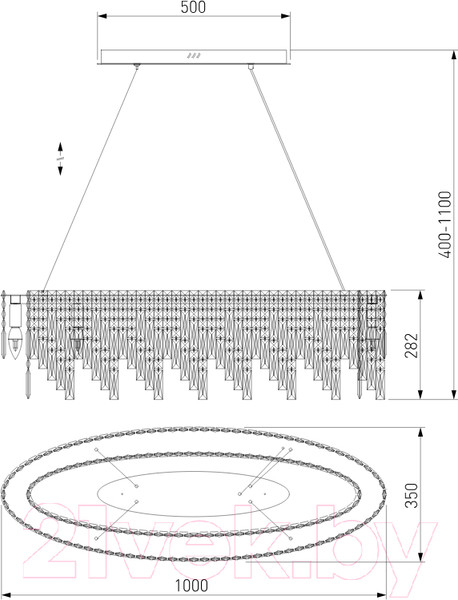 Изображение товара Люстра Евросвет 60159/10 ( хром/прозрачный хрусталь Strotskis)