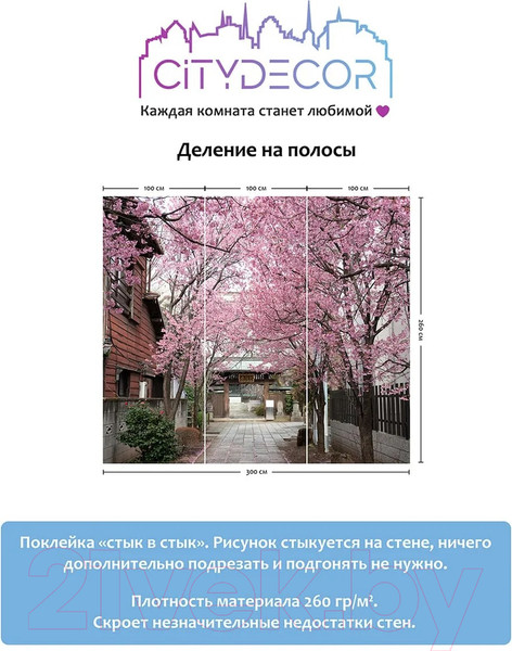 Изображение товара Фотообои листовые Citydecor Природа 102 (300x260см)