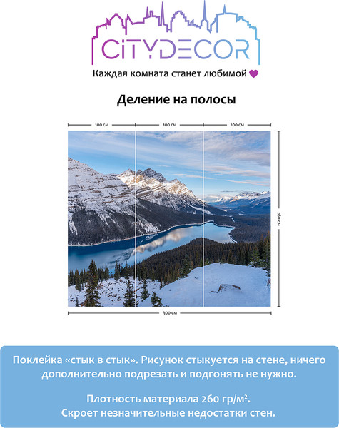 Изображение товара Фотообои листовые Citydecor Природа 97 (300x260см)