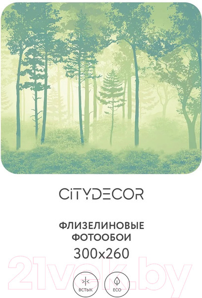 Изображение товара Фотообои листовые Citydecor Таинственный лес 11 (300x260см)