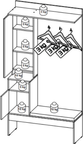 Изображение товара Секция в прихожую ТриЯ Эвита комбинированная Тип 2 (дуб крафт золотой/графит серый)