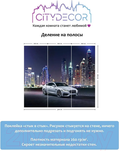 Изображение товара Фотообои листовые Citydecor Транспорт 10 (300x260см)