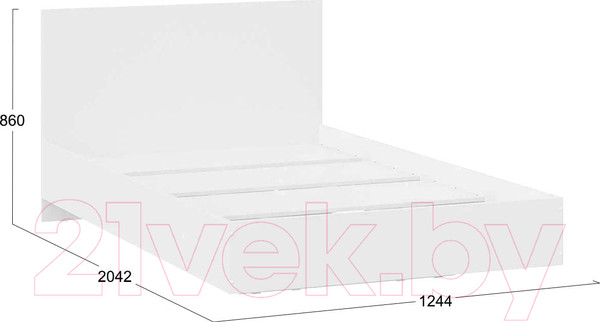 Изображение товара Полуторная кровать ТриЯ Марли комбинированная Тип 2 120x200 (белый)