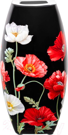 Изображение товара Ваза Elan Gallery Маки на черном / 420577