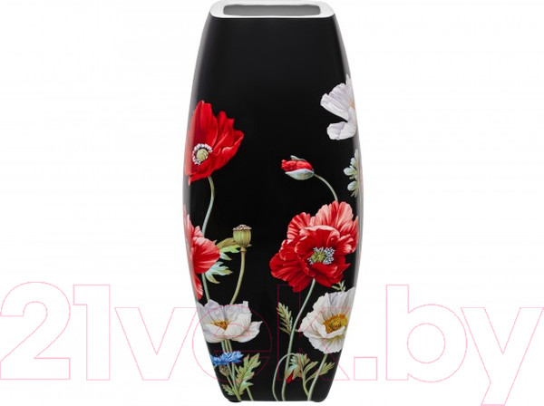 Изображение товара Ваза Elan Gallery Маки на черном / 420595