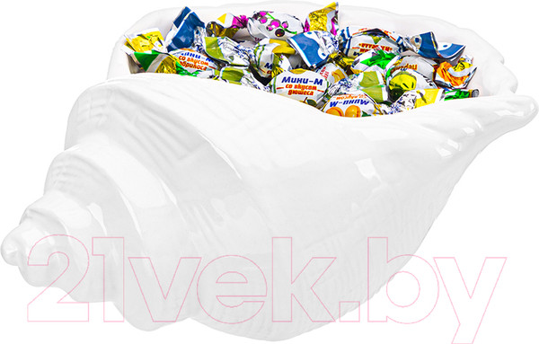 Изображение товара Конфетница Elan Gallery Ракушка / 350132 (белый)