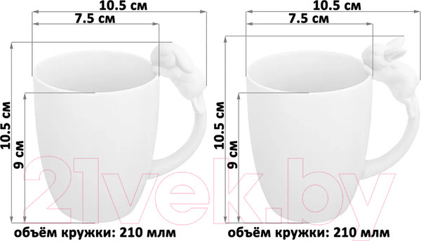 Изображение товара Набор кружек Elan Gallery Кролики / 950329