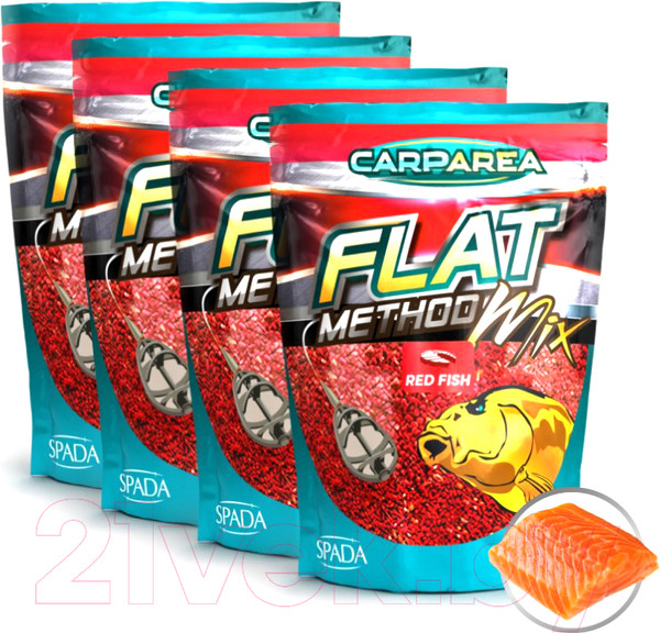 Изображение товара Набор для прикормки Carparea Flat Method красная рыба (2.4кг)