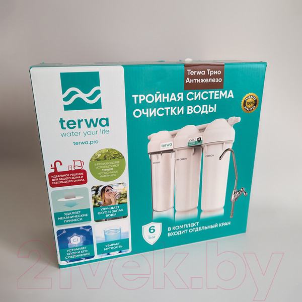 Изображение товара Фильтр под мойку Terwa Трио Антижелезо / 80003