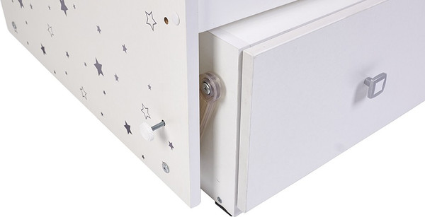 Изображение товара Детская кроватка Фея 750 Звездное сияние / 0002551.9.18 (белый)