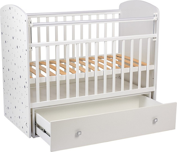 Изображение товара Детская кроватка Фея 750 Звездное сияние / 0002551.9.18 (белый)