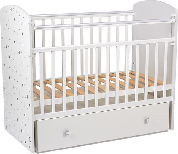 Изображение товара Детская кроватка Фея 750 Звездное сияние / 0002551.9.18 (белый)