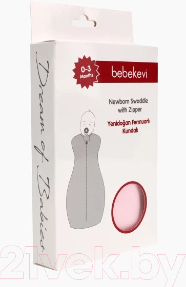 Изображение товара Пеленка-кокон детская Bebekevi BEVİ1279-1 (розовый)