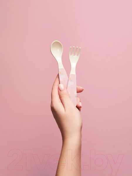 Изображение товара Набор столовых приборов для кормления Bebekevi BEVI1267 (розовый)