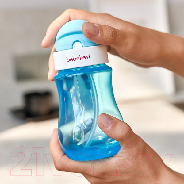 Изображение товара Поильник Bebekevi С трубочкой / BEVI1323-2 (голубой)