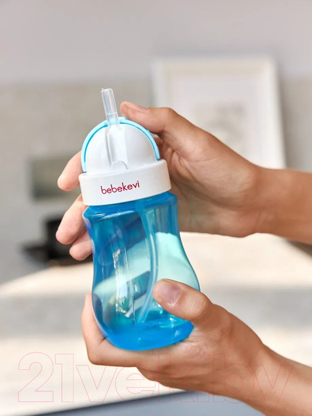Изображение товара Поильник Bebekevi С трубочкой / BEVI1323-2 (голубой)
