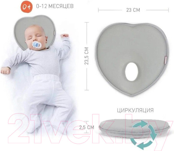 Изображение товара Подушка для малышей Bebekevi BEVI1059 (серый)