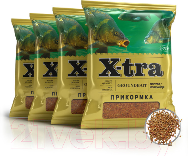 Изображение товара Набор для прикормки X-tra Плотва Кориандр (3кг)