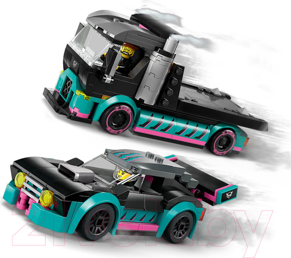 Изображение товара Конструктор Lego City Vehicles Гоночный автомобиль и грузовик-автовоз / 60406 