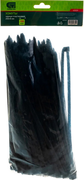 Изображение товара Стяжка для кабеля СибрТех 45559 (100шт)