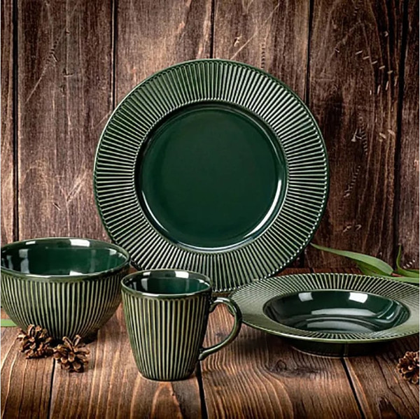 Изображение товара Тарелка столовая обеденная Fioretta Emerald Green TDP472