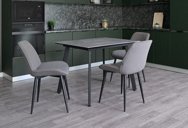 Изображение товара Обеденный стол ДСВ Граф 100x80 (серый)