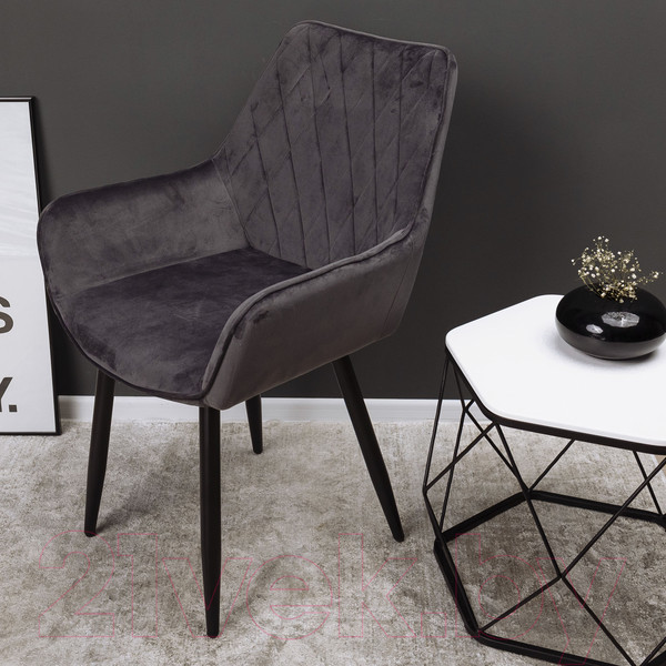 Изображение товара Стул AksHome Pablo (серый велюр HLR-21/черный)