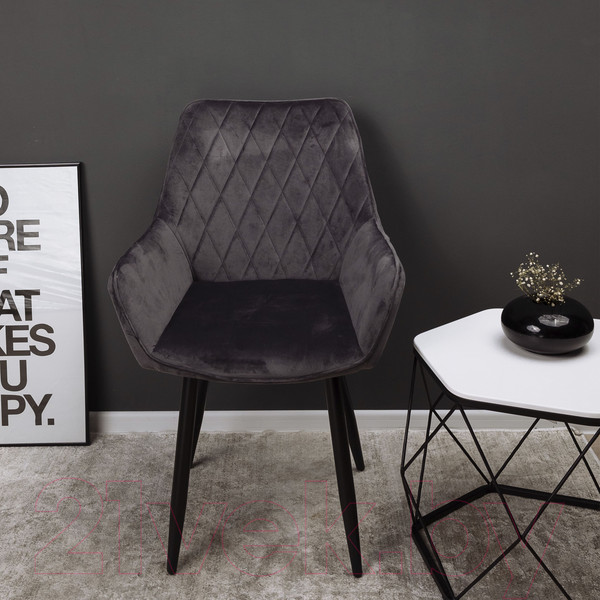 Изображение товара Стул AksHome Pablo (серый велюр HLR-21/черный)