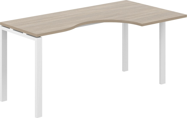 Изображение товара Письменный стол Norden 160x90x75 правый / SG.232.OD.63.WH.R (белый/дуб темный)