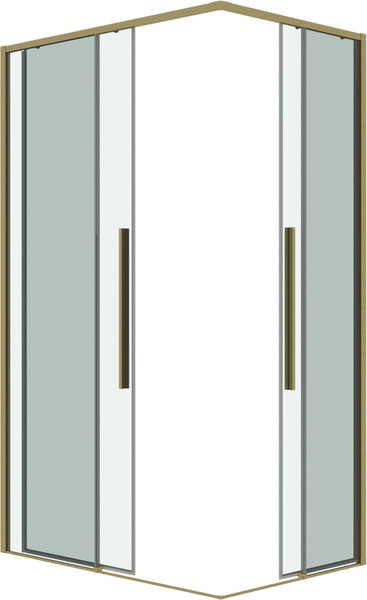 Изображение товара Душевой уголок Grossman Galaxy 100x90x195 / 300.K33.01.1090.32.00 (золото сатин/прозрачное стекло)