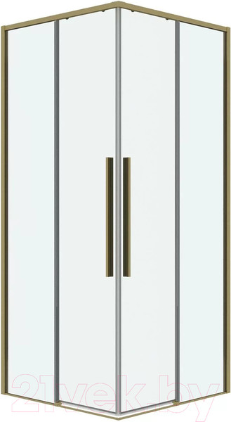 Изображение товара Душевая дверь Grossman Galaxy 100x195 / 1/2.K33.01.10.32.00 (золото сатин/прозрачное стекло)