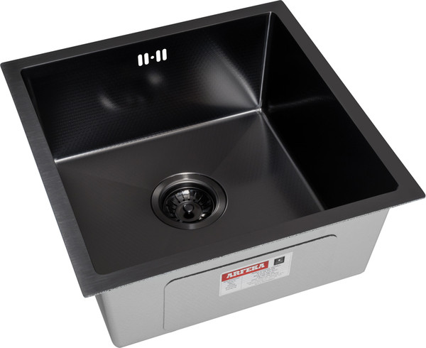 Изображение товара Мойка кухонная Arfeka Eco AR PVD Nano Decor 45x45 (черный)