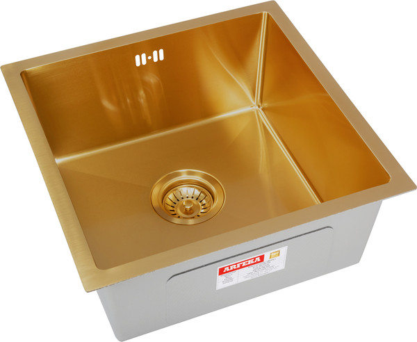 Изображение товара Мойка кухонная Arfeka Eco AR PVD Nano 45x45 (золото)