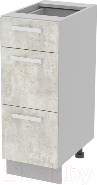 Изображение товара Шкаф-стол кухонный Интерлиния Компо НШ30рш3 1м+2б (бетон лайт)