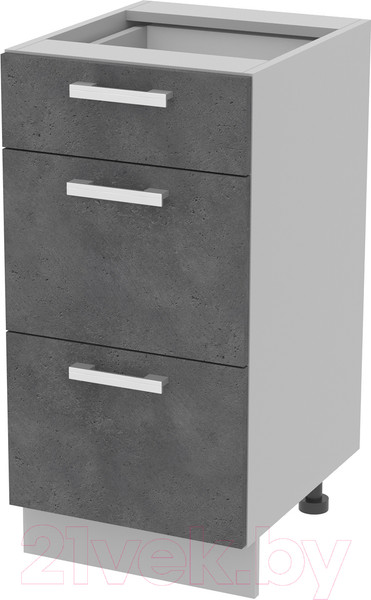 Изображение товара Шкаф-стол кухонный Интерлиния Компо НШ40рш3 1м+2б (бетон портленд)